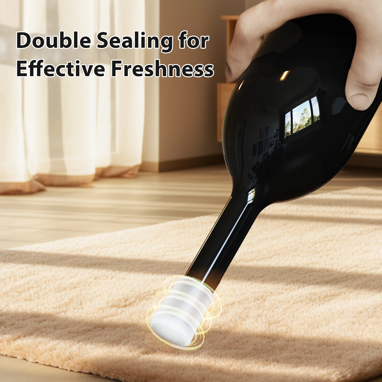 Silicone wine cap, reusable beverage sealer for beverage bottles, beer bottles, champagne bottles, glass bottles