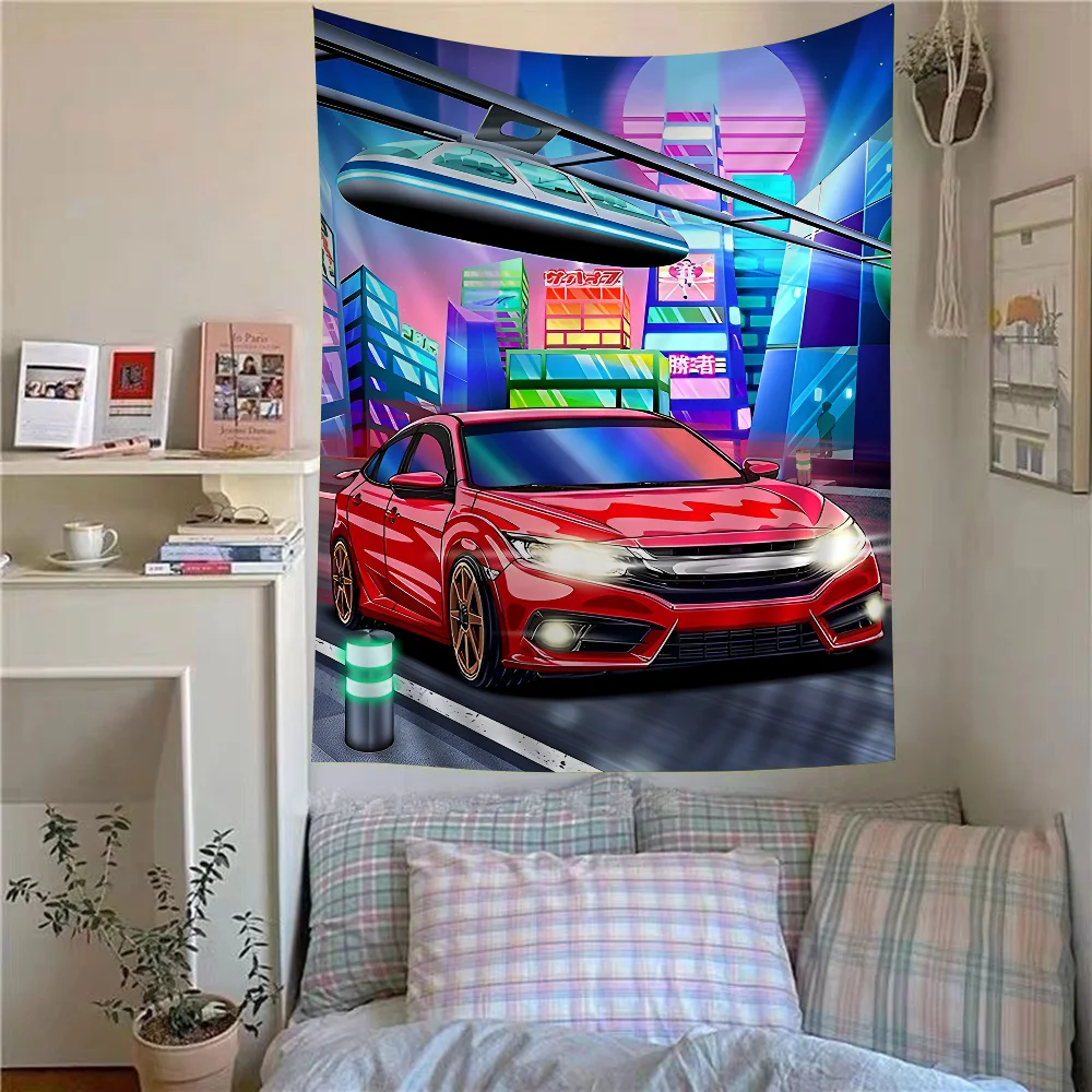 Tokyo Street Racing Nissan Hippie Wall Hanging Tapestries Bohemian Wall Tapestries Mandala INS Home Decor