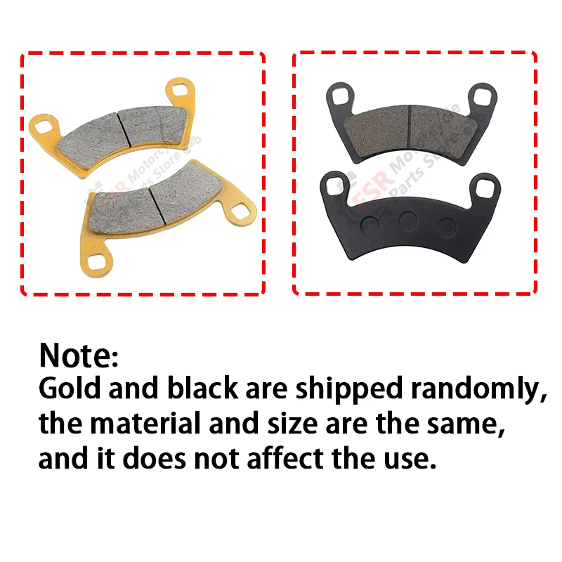 مجموعة 4/2 من وسادات الفرامل، تناسب Polaris General Ranger 570 800 900 1000 RZR 900 1000، الجزء OEM 2205949 2203747 1911228، أجزاء عربات التي تجرها الدواب الرباعية