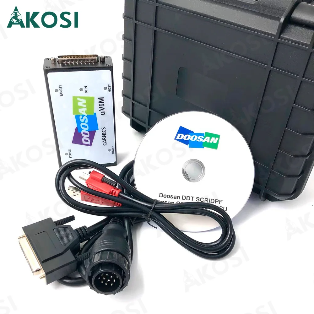 

For Doosan uVIM Diagnostic Tool Excavator Forklift Engine fault Scanner detection OBD Interface DDT CARNICS SCR DPF DCU ECU+G2