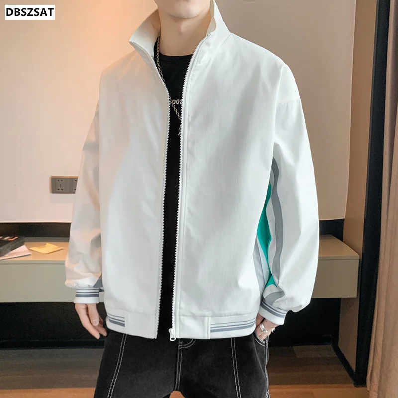 Giacca a vento da uomo giacche da indossare su entrambi i lati uomo Baseball Pilot Bomber giacca in puro cotone Hip Hop Streetwear cappotto Mult-color 2022