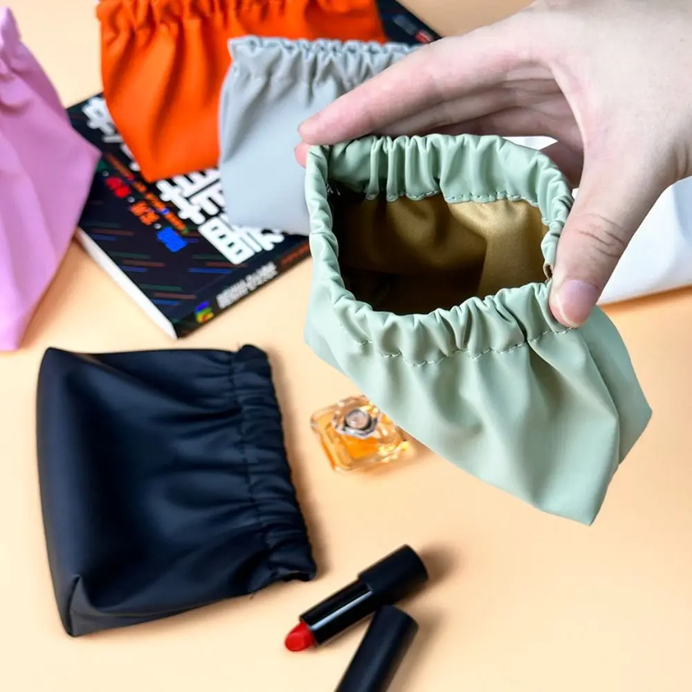 

Casual Korean Style Leaf Spring Bag Solid Color Self-closing Small Item Bags Lipstick Mini Cosmetic Bag Women