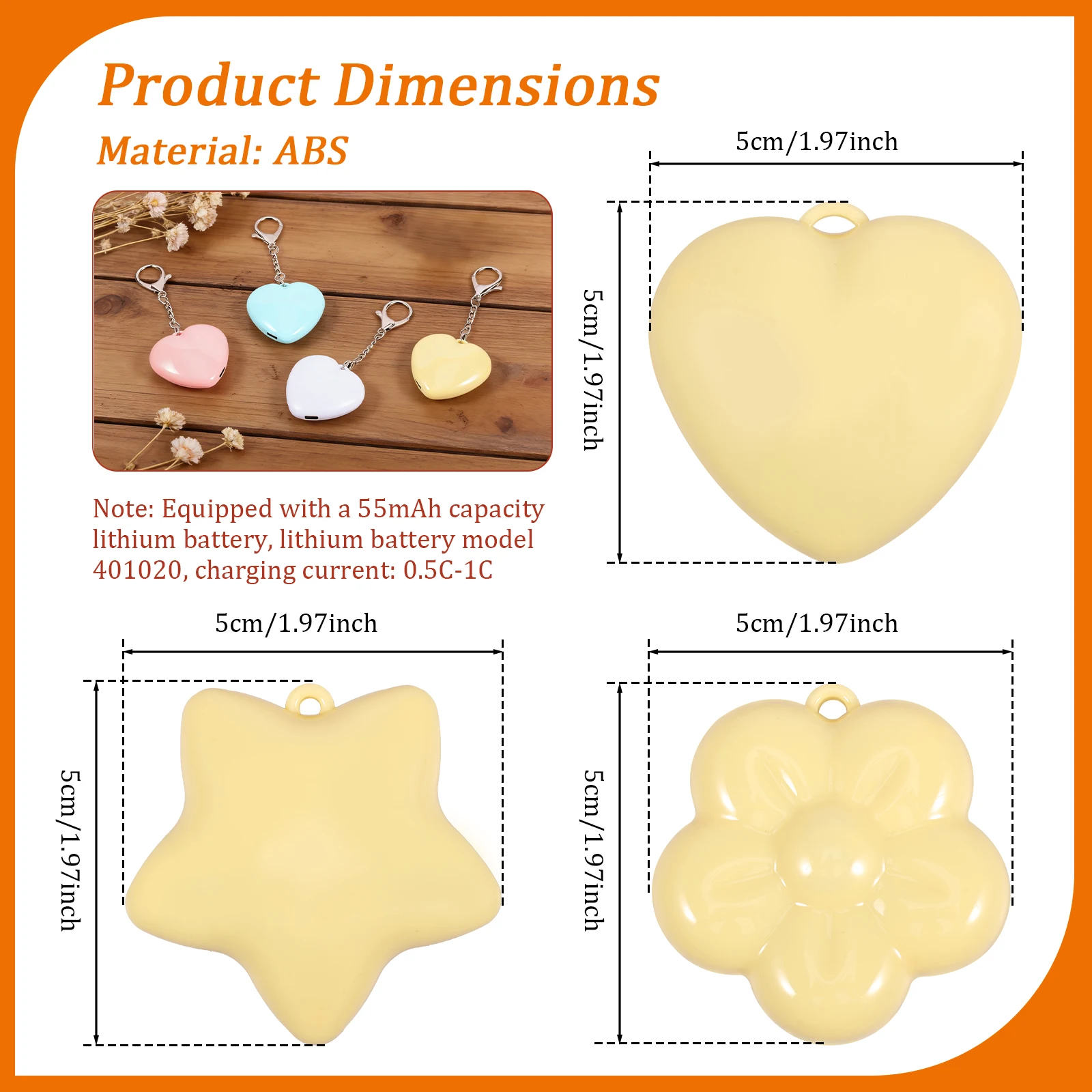 4/6Pcs Purse Glow Heart Light LED Automatic Sensor Purse Light Rechargeab Touch Sensing Purse Keychain Light Wallet Glowing Lamp