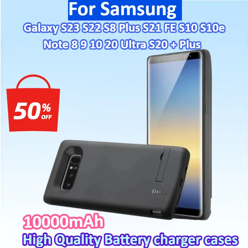 

10000mAh Power Bank for Samsung Galaxy S23 S22 S8 Plus S21 FE S10 S10e Note 8 9 10 20 Ultra S20 + Plus Battery Charger Cases