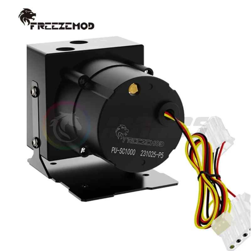 FREEZEMOD D5 PWM Pump  Maximum Flow 1200L/H  Lift 7 Meter For PC Water Cooling Black PU-MP-M18W