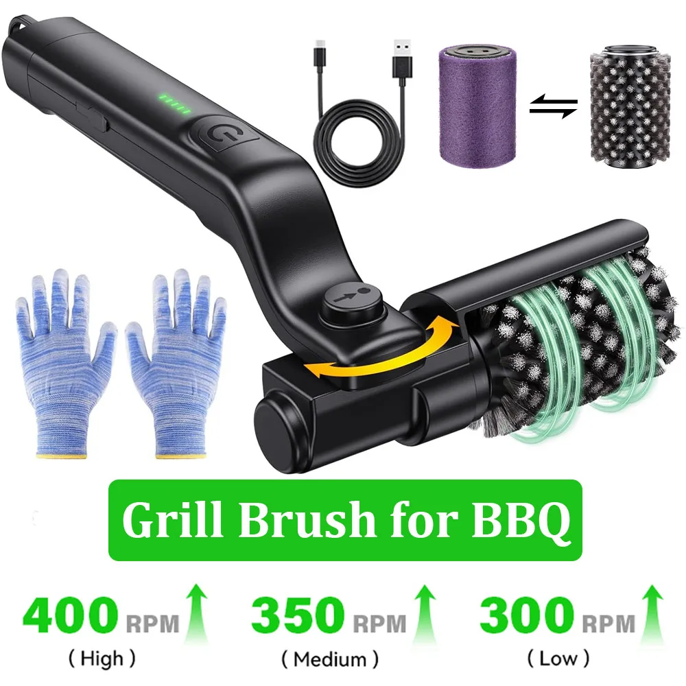 wireless-electric-bbq-grill-cleaner-brush360°-rotary-head-stainless-steel-bristles-outdoor-bbq-cleaning-accessory-for-grills