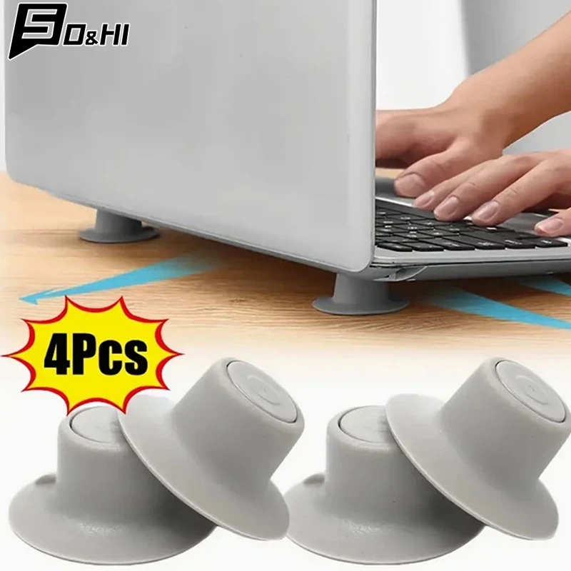 4Pcs Laptop Stand Suction Cup Heightening Cooling Pad Suitable For Gaming Business Office Multi-function Radiator