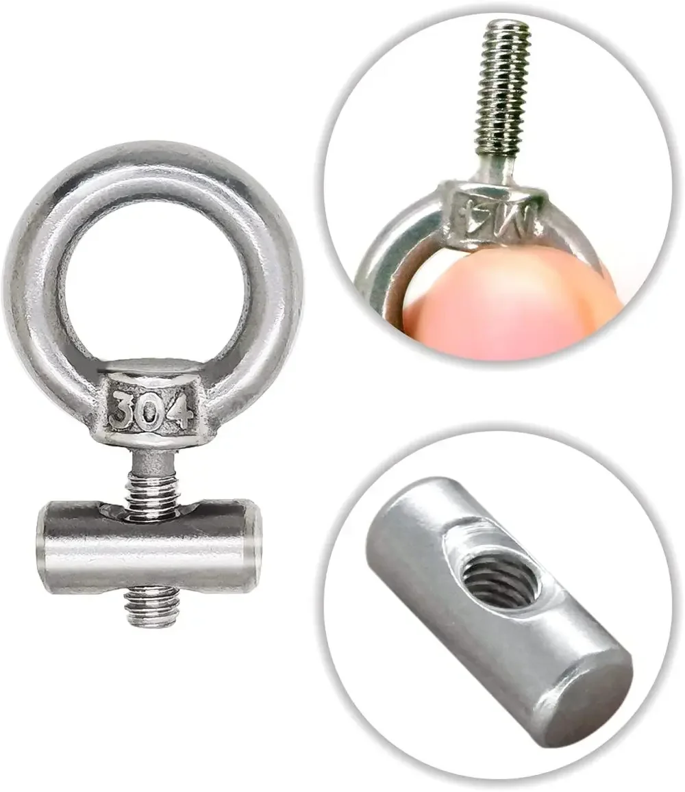 2 Sets 6 mm Markisenstangenstopper mit Karabinerhaken, Endstopper-Blockierset für Wohnwagen, Wohnmobil, Zeltausrüstung – Detail 8