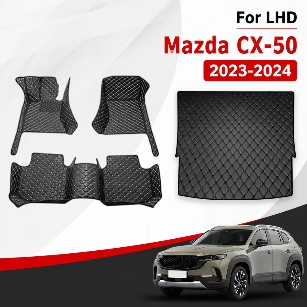 

Car Floor Mats Trunk Carpets For Mazda CX50 CX-50 2023 2024 Covers Products Auto Interior Accessories Foot Pads Pedal Waterproof