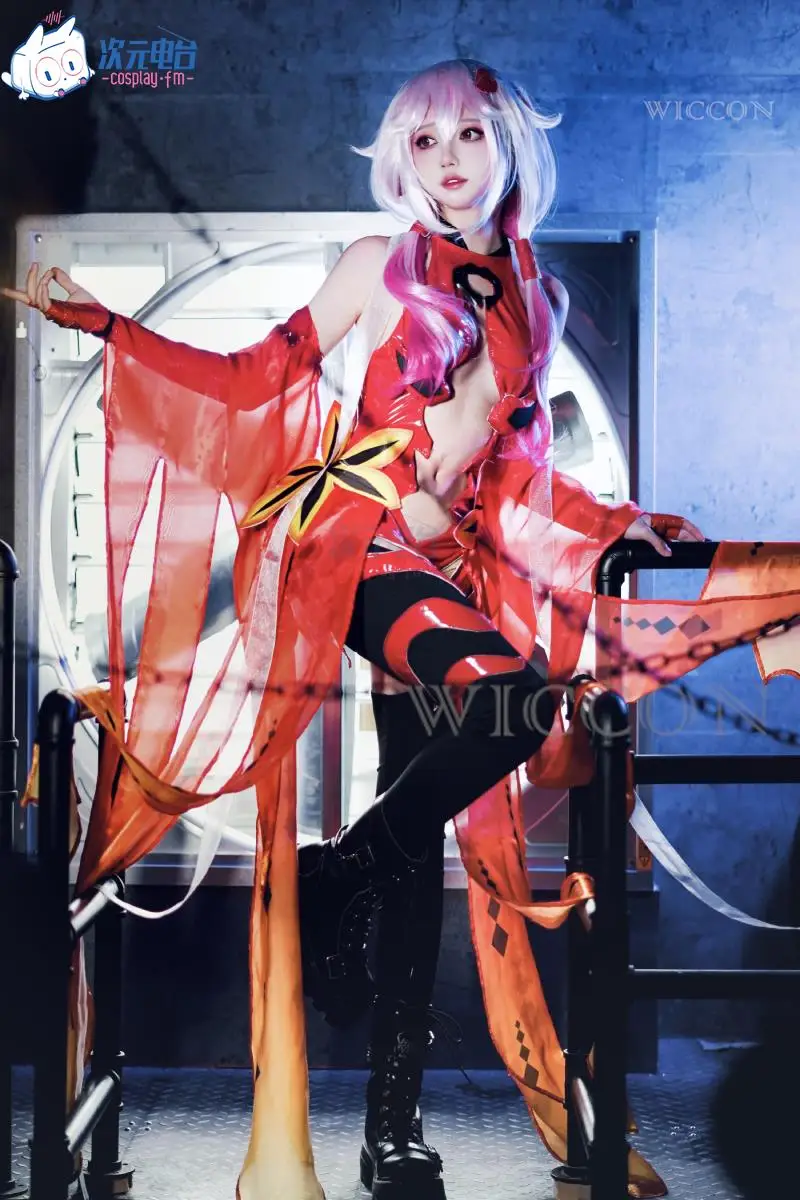 Inori Anime Cosplay Costume Guilty Crown Egoist Yuzuriha Cosplay Goldfish Red tute Sexy uniforme da combattimento Halloween per vestito