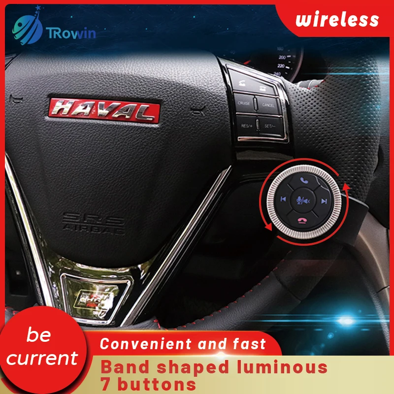 Wireless Bluetooth 5.3 remote control button motorcycle/bicycle handlebar media strap controller car steering wheel control