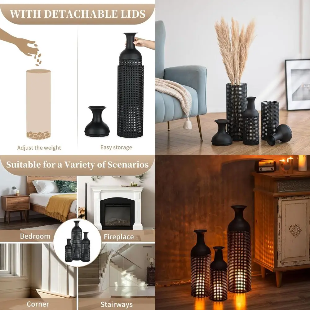 Large Black Floor V…