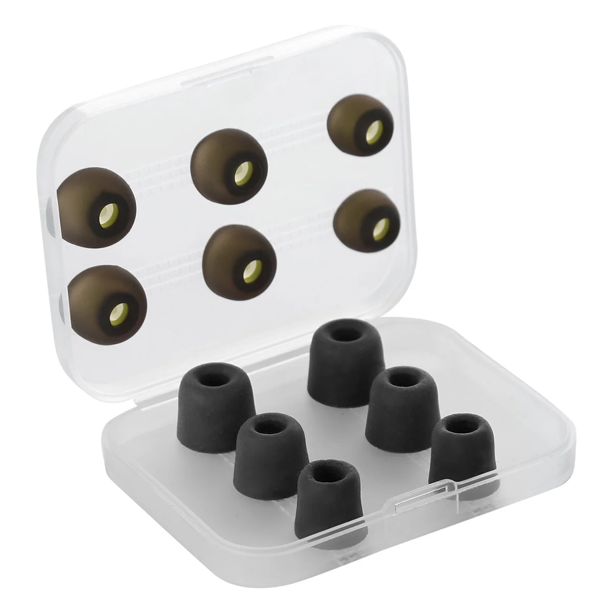 

1Set Memory Foam Earbud Tips Black Comfortable Durable Silicone Earbud Caps Noise Reduction Replacement Ear Bud Tips