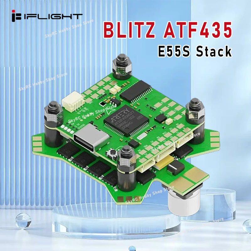 

iFlight BLITZ ATF435 55A Stack - Flight Controller w/ E55S 55A 4-IN-1 2-6S ESC, Built-in BEC, for FPV RC Systems