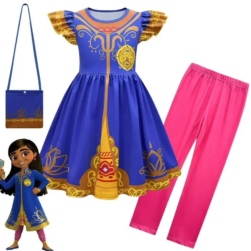 

Детская летняя ночная рубашка Mira Royal detective для девочек, детское платье принцессы с короткими рукавами и рюшами для косплея, платье принцессы на день рождения с летающими рукавами