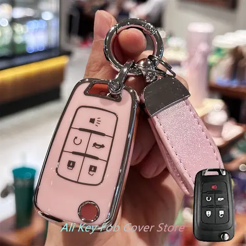 Key Fob Cover Keychain Lanyard for Chevrolet Equinox Camaro Cruze Malibu Sonic Buick Terrain