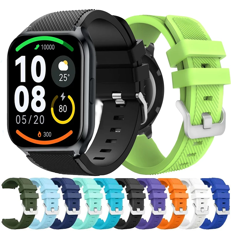 22mm weiches Silikonarmband für Haylou Watch 2 Pro Sportband für Haylou Watch 4 4S/RS5 R8 S8 S6/Solar Ultra/Solar 5/ Lite/RT3 2