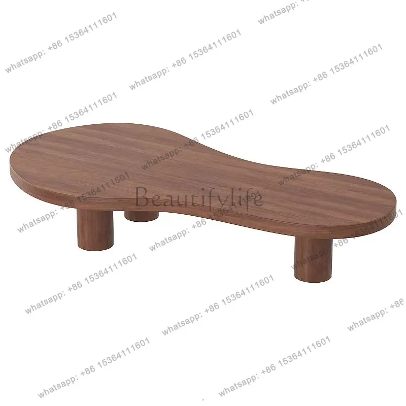 

Винтажный кофейный столик в стиле ваби-саби из массива сосны для гостиной, антикварный чайный столик.