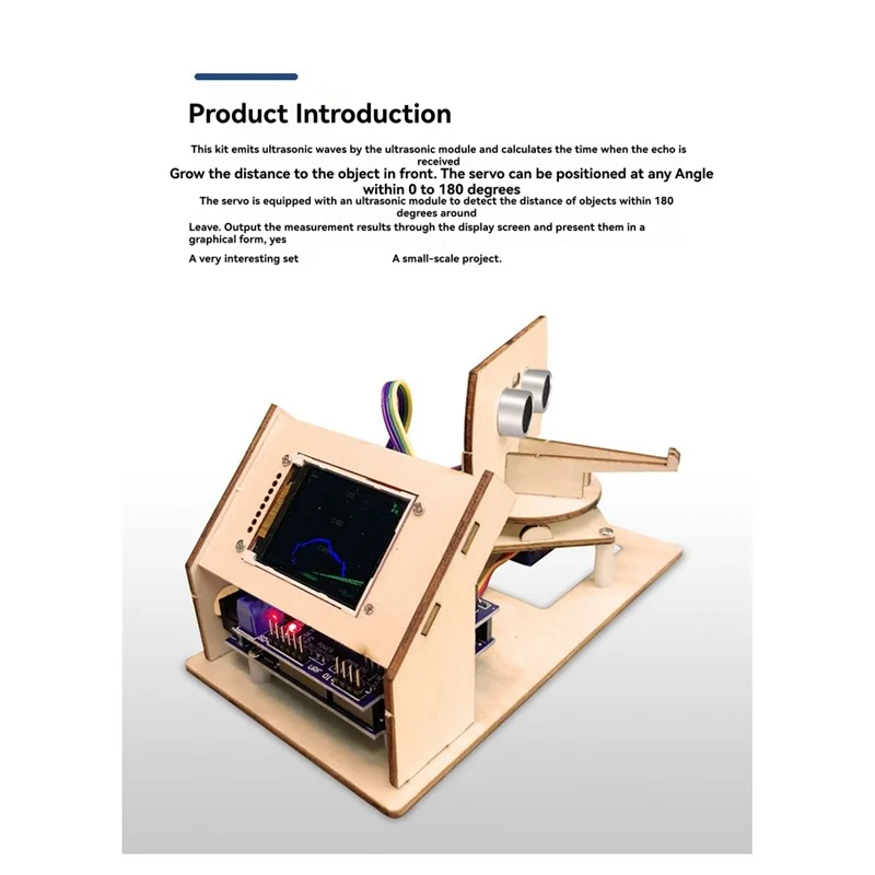 Picture 3: Arduino For UNO R3 Based 1.8 Inch TFT LCD Ultrasonic Radar Detection Scanning Programming Student Detection Robot DIY Kit