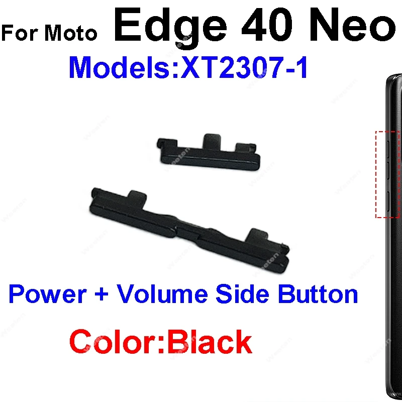 For Motorola MOTO Edge 40 Edge 40 Neo Power Volume Button On OFF Power Volume Side Key Flex Cable Replacement