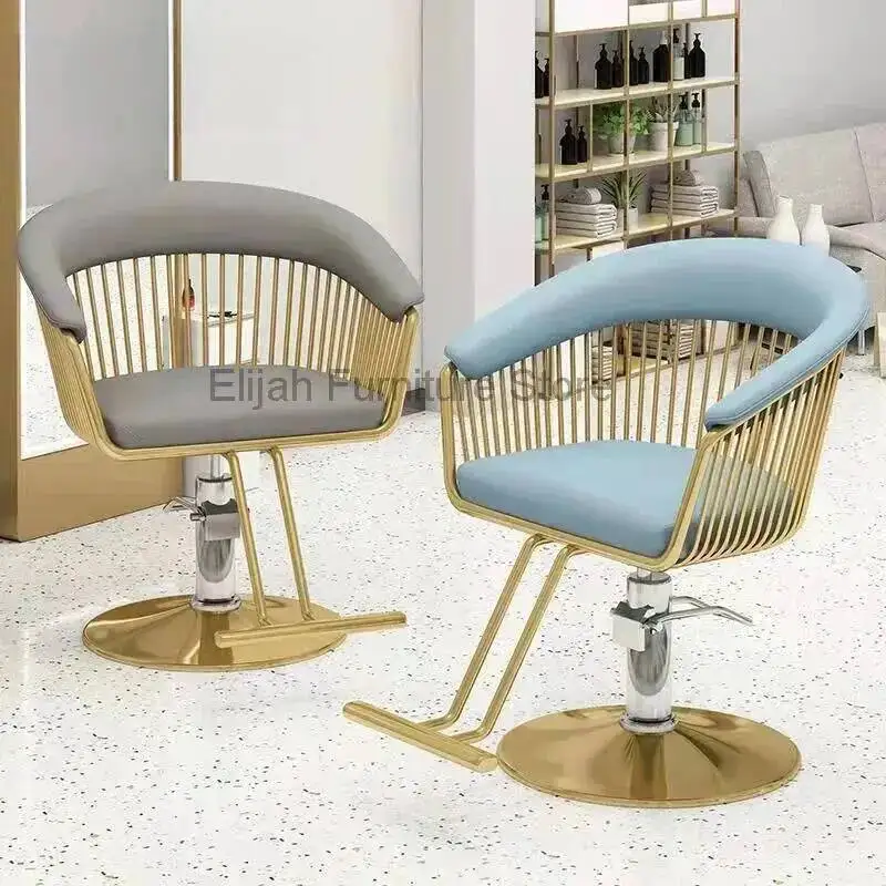 

Barber Luxury Nordic Modern Chairs Professional Perm Hair Dyeing Barber Chairs Barbershop Comfort Salon Furniture Taburete FYBC
