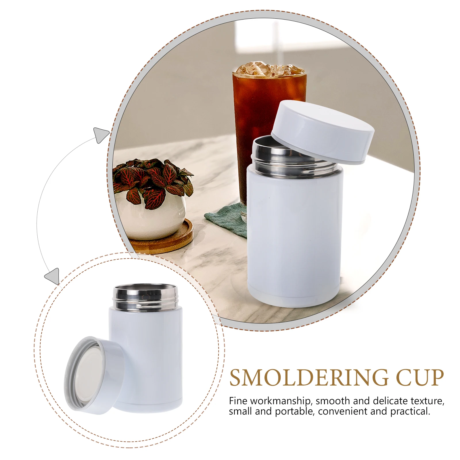 

Insulated Stew Beaker Smoldering Cup for Lunch Food Containers with Lids Box Cups Thermal Portable Warmer 201 Small Pot Child