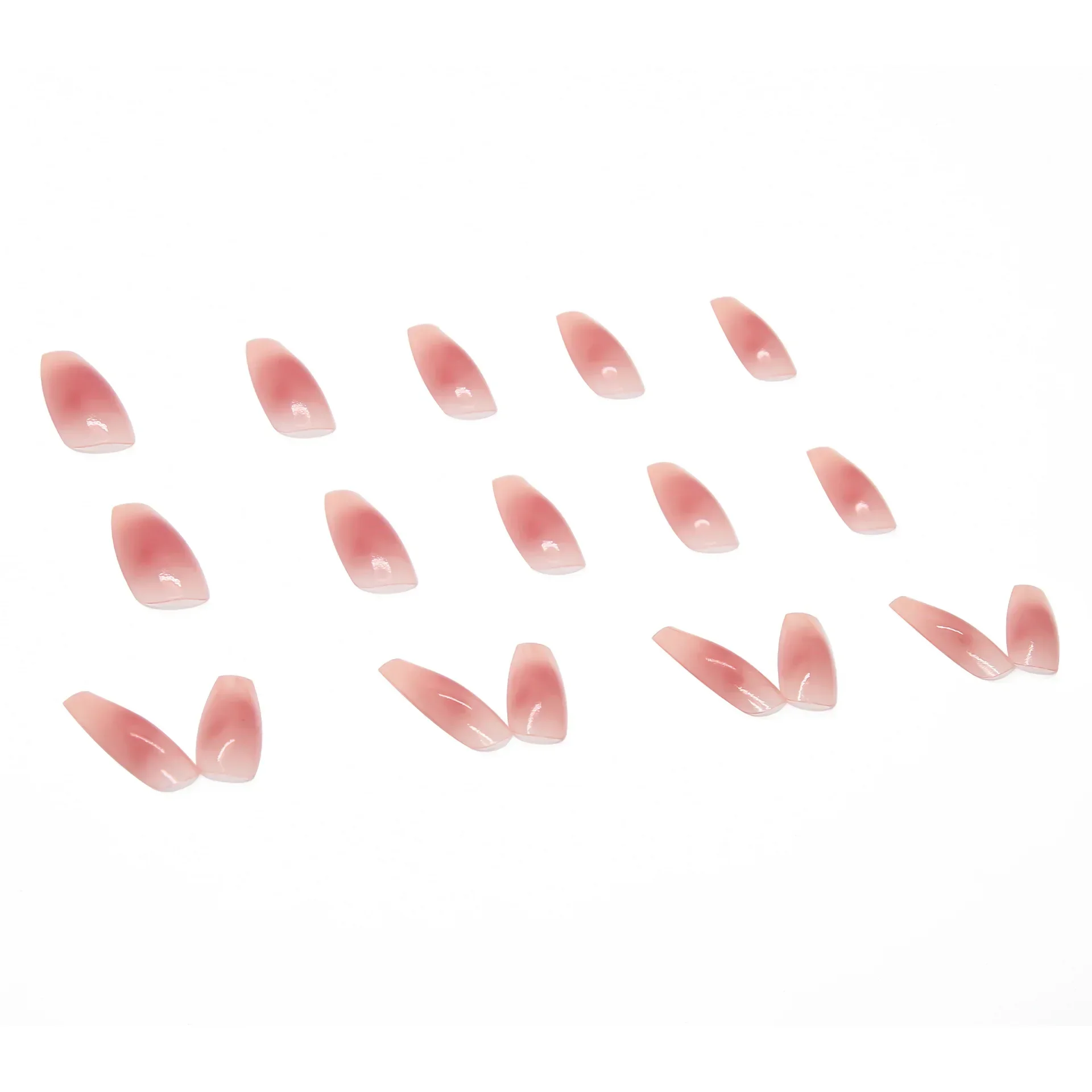 24Pcs/Box Pink False Nails with Glue Sticker Set - Beautiful Nail Art Tips