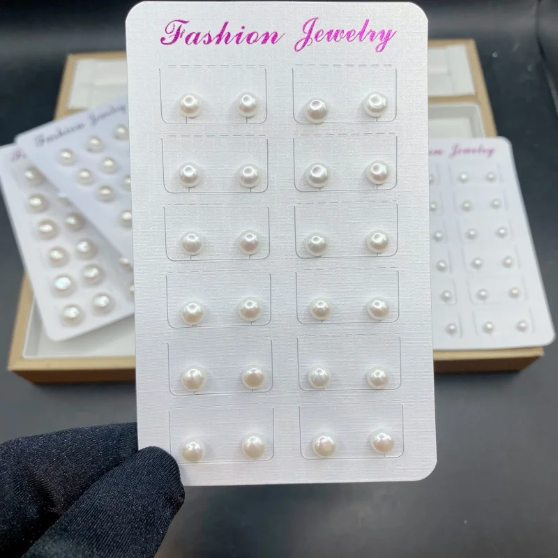 

AAAA Half Hole Flat Back Pearls Natural Freshwater Pearl Loose Beads for Jewelry Making Earring Accessory 4-10mm Multisize
