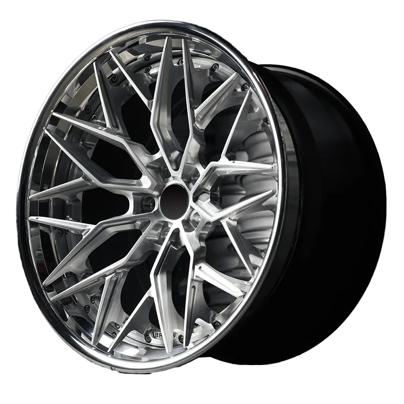 New 22-inch deep concave 3-piece forged aluminum car rim 5x127 100mm new passenger car wheel 3-piece forged car rim deep disc