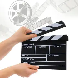 30x27cm Movie Clapboard Clapperboard Sturdy Wooden Film Shooting Director Clapperboards Cinema Video Scene TV Photography Studio