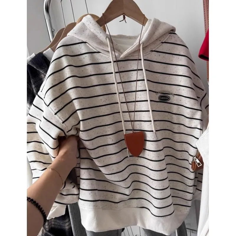 الرجال Thiened Fce هوديي الأمريكية عارضة مخطط البلوز شتاء جديد Sle ألياف البوليستر تشوه مقنعين أعلى #5