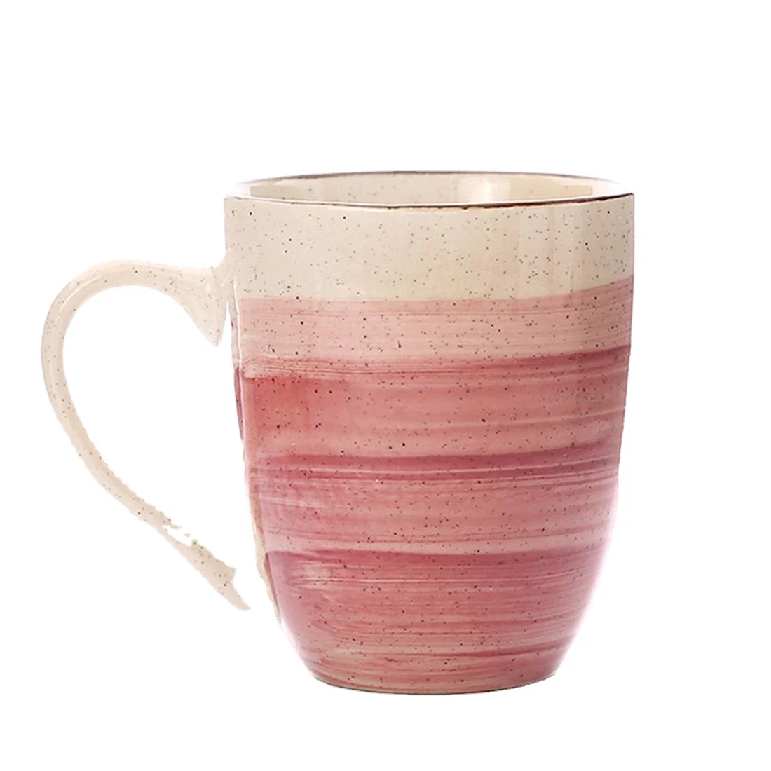 Imagem -06 - Caneca Cerâmica Rosa para Senhoras Copo Elegante Café Suco Chá Alta Qualidade