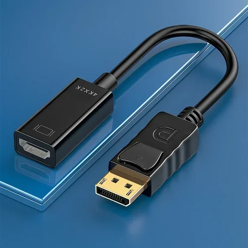 Imagen 2 del producto Cable de transferencia HD compatible con DP a HDMI DisplayPort carcasa pequeña Cable de transferencia de vídeo compatible con DP a HDMI 4K 60Hz