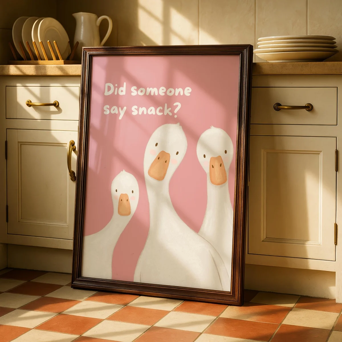 Funny Goose Quotes Canvas Prints Poster Modern Minimalism Cute Animal Art Prints Dining Room Kitchen Wall Art Home Decor Poster