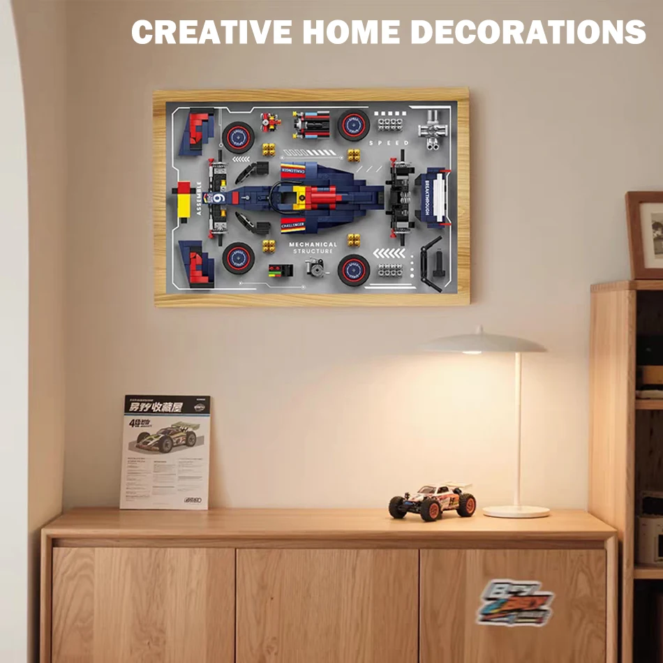 MOC Technische Snelheid F1 Racer Auto Demontage Model Bouwstenen Bricks met Frame Desktop Ornamenten Garage Speelgoed voor Kinderen Gift