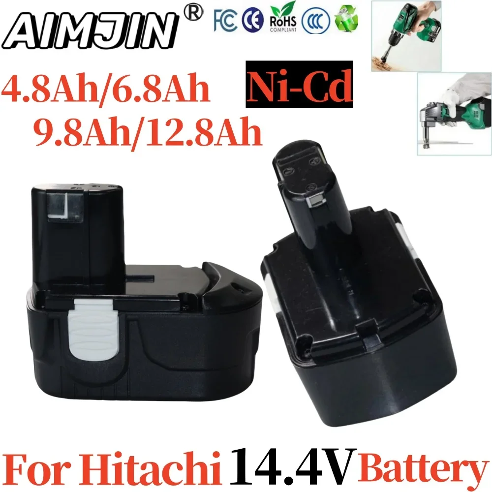 

14.4V 4800mAh-12800mAh Replaceable Batteries NI-CD For Hitachi BCL1430 CJ14DL DH14DL EBL1430 BCL1430 BCL1415 EB14B Battery