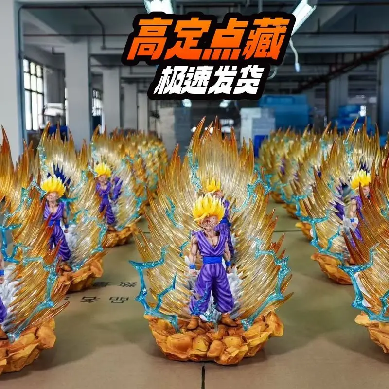 

In Stock Super Saiyan 2 Anime Dragon Ball Merchandise Toys Figurine Glowing Desktop Ornament Boyfriend Gift3