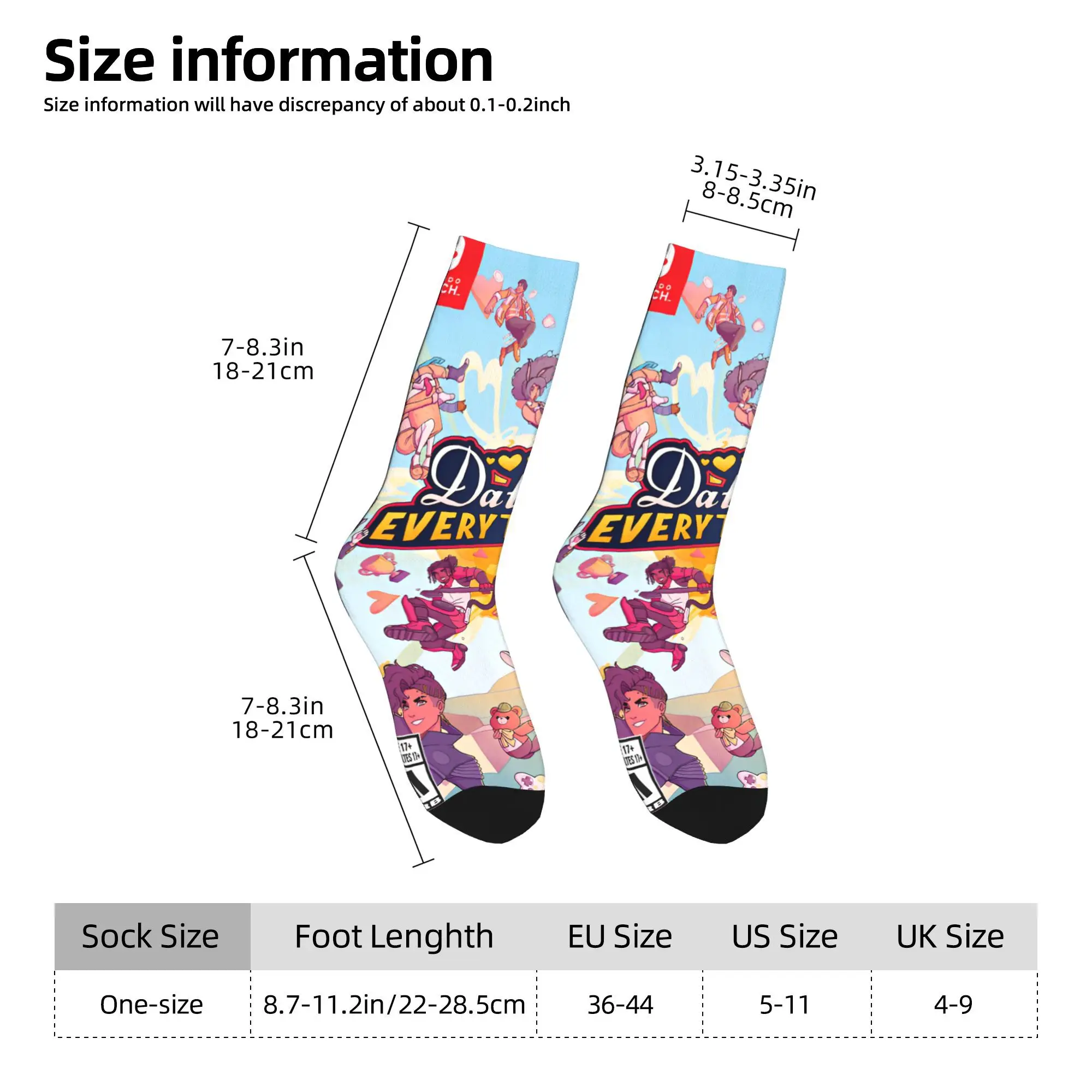 Calcetines DATE EVERYTHING Medias divertidas Adultos Hombres Calcetines para correr de calidad Calcetines antideslizantes con gráficos de otoño