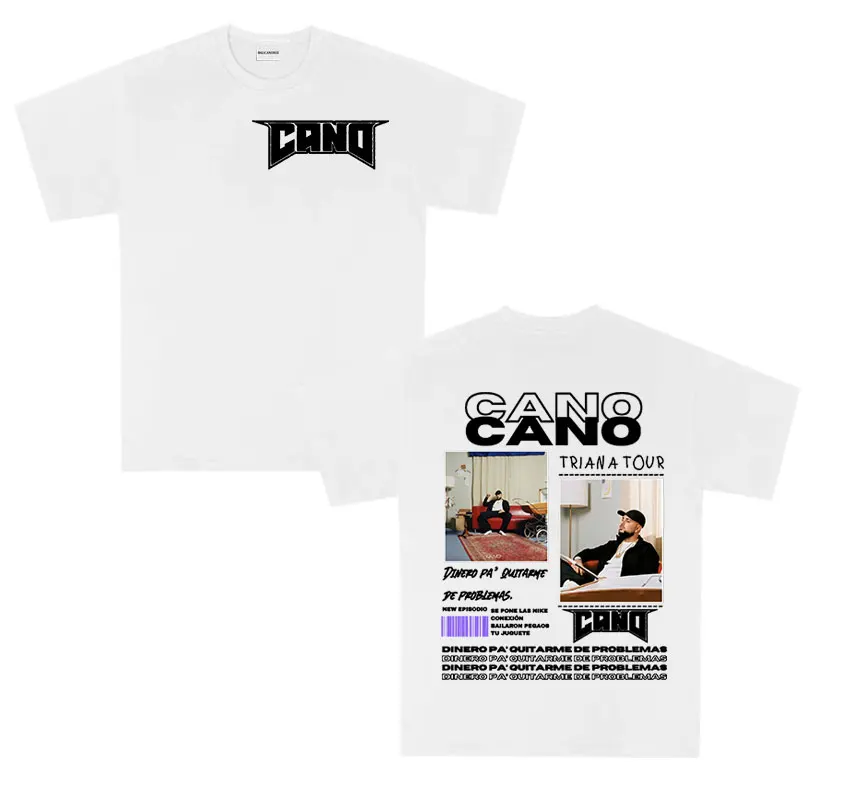Rapper Cano Triana Tour 2025 new Album T Shirt Men fashion Vintage print T-shirt Hip Hop gothic short sleeve t-shirts streetwear - view 2
