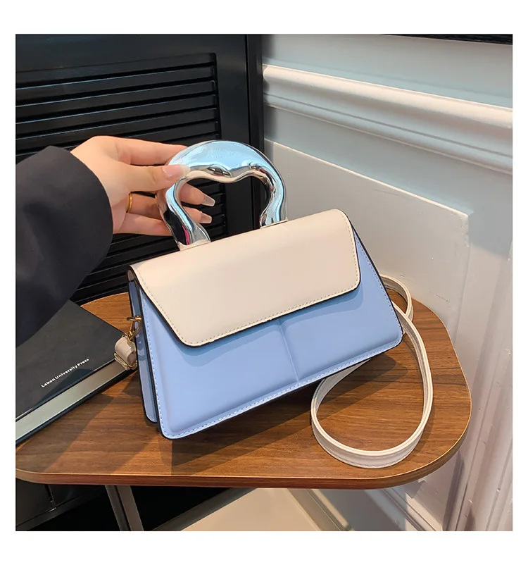 حقيبة مربعة بألوان متعددة للسيدات لعام 2025، محفظة كروس من الجلد الطبيعي متعددة الاتجاهات، حقيبة كتف صغيرة أنيقة عتيقة للمواعدة غير الرسمية #4