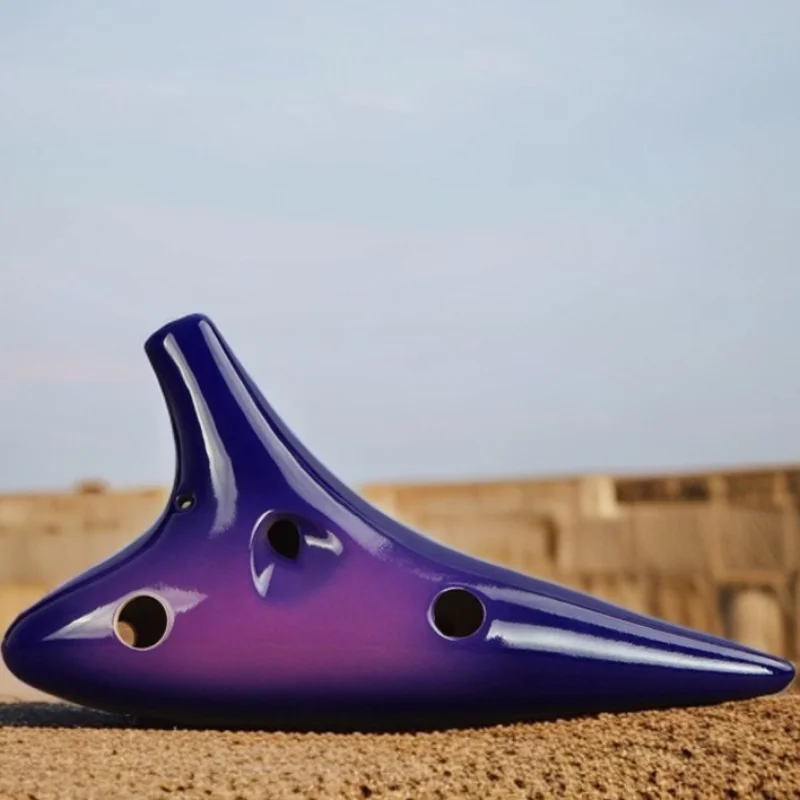 12 Hole Alto C Tone Ocarina Sound Healing Ceramics Ocarina Portable Adult Beginner Ocarinas Professional Orff Instruments