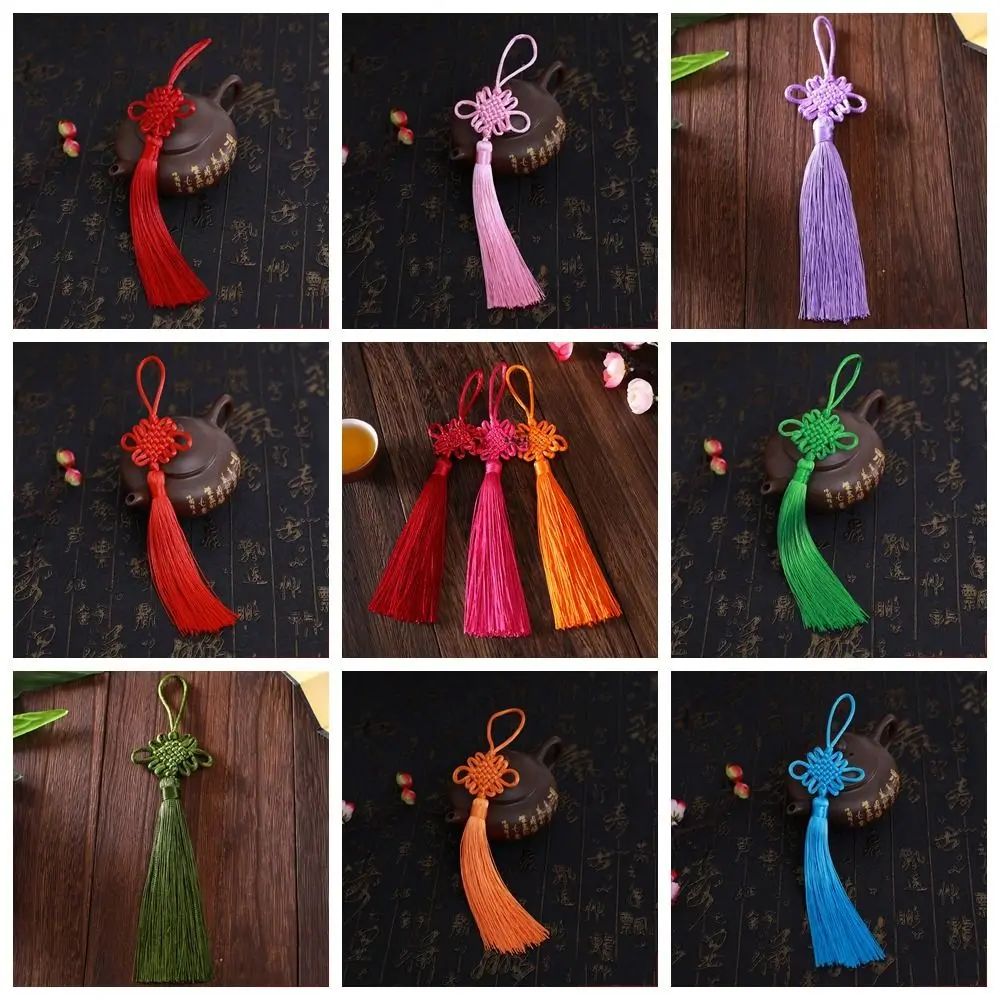 Small Size Chinese Knot Tassel Chinese Style Traditional Gift Box Pendant DIY Polyester Handmade Chinese Knot Pendant