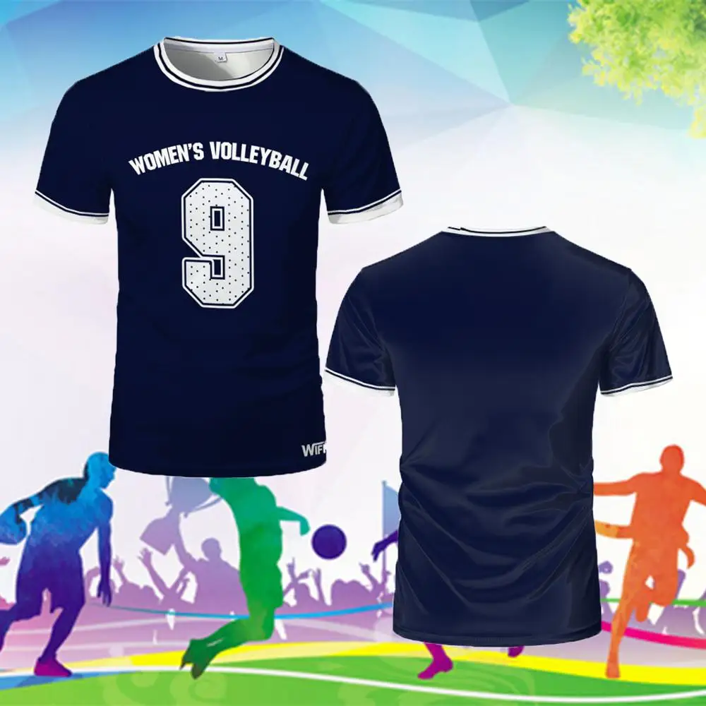 

Summer Women's Volleyball Jersey T-shirts With Graphic Print And Customizable Short Sleeve Tops, Club Activity Sports T shirts