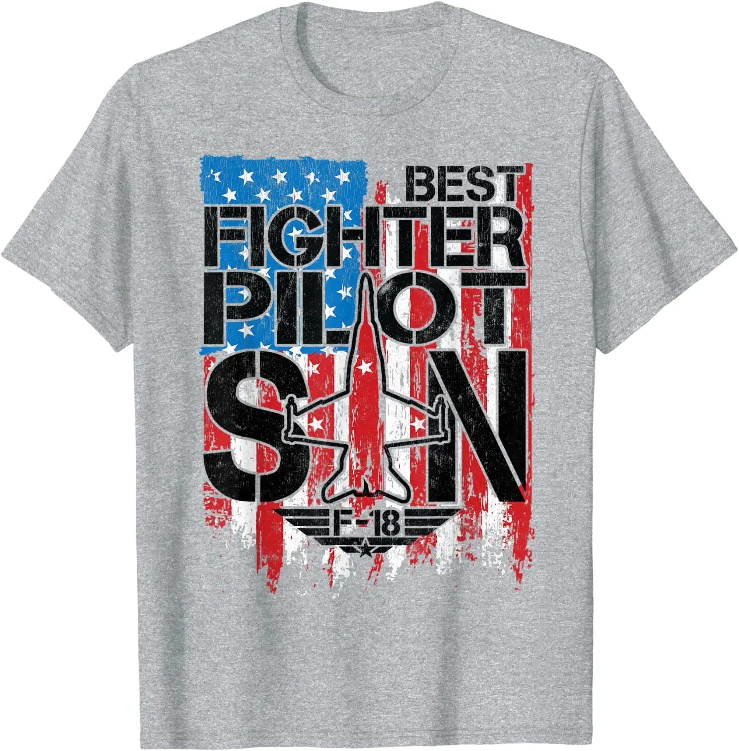 

American Boys I Air Force Fighter Pilot Son for F-18 Hornet T-Shirt Short Sleeve Casual 100% Cotton O-Neck Summer Shirt