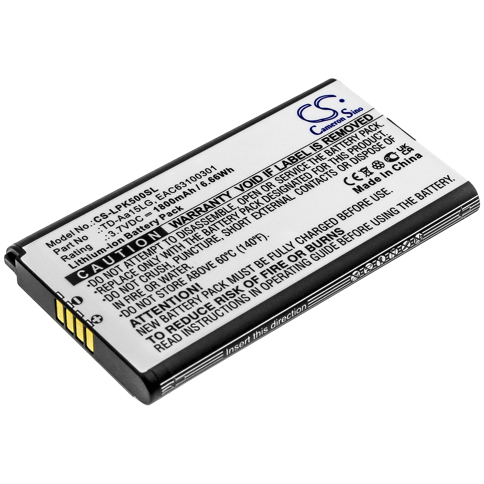 Cs alto-falante bateria para lg música fluxo p5 cinta np5558mc np5550b np5550wl np5550br se encaixa eac63100301 TD-Aa15LG CS-LPK500SL
