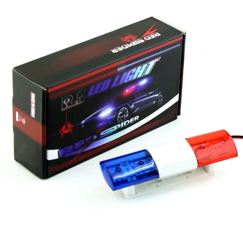 RC Car Accessories Led Police Flash Light Alarming Light for 1/8 1/10 HSP Traxxas Kyosho Tamiya Axial SCX10 RC Car Parts