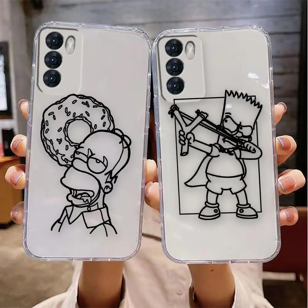 Clear Phone Case For VIVO Y32 Y33S Y50 Y51S Y52S Y53S Y55S Y66 Y77 Y95 Y97 V20 V21 5G 4G Case Funda Shell Movie The S-Simpsons-S