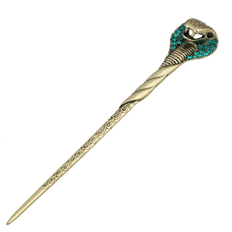 Metal Hair Stick for Women Long Hair, Ancient Bronze Hair Sticks with Crystal Diamond, Vintage Hair Pin Women Styling Stick