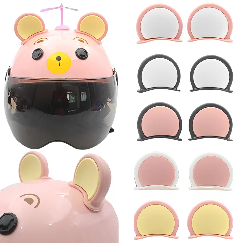 

2pcs Motorbike Electric Car Helmet Cat Ears Sticker Universal Helmet Cat Ears Decoration Riding Shape Cute Sticker Accessories