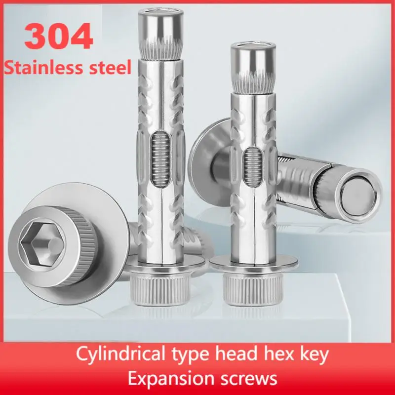 

304 stainless steel Cylindrical type hex key Expansion screws M6/M8/M10/M12 Length50/60/70/80/100/120/150/200mm